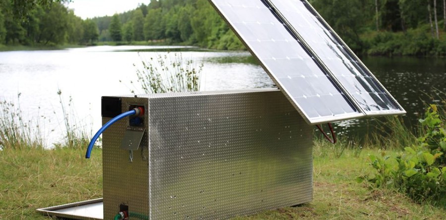 Máquina solar purifica 600 litros de água por hora
